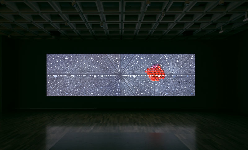 Semiconductor, Where Shapes Come From, 2016, two-channel HD video.   Installation view, Art Gallery of New South Wales. Co-commissioned by the EDP Foundation, Lisbon and Phoenix, Leicester Supported by Arts Council England.Presentation at the 21st Biennale of Sydney was made possible with assistance from the British Council and Panasonic Photograph: Document Photography 