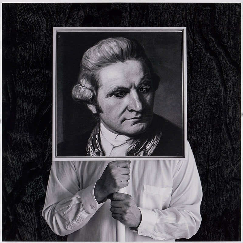 Christian Thompson, Othering The explorer, James Cook, from the Museum of Others series, 2015–16, type-C photograph on metallic paper. Collection: National Gallery of Victoria, Melbourne 