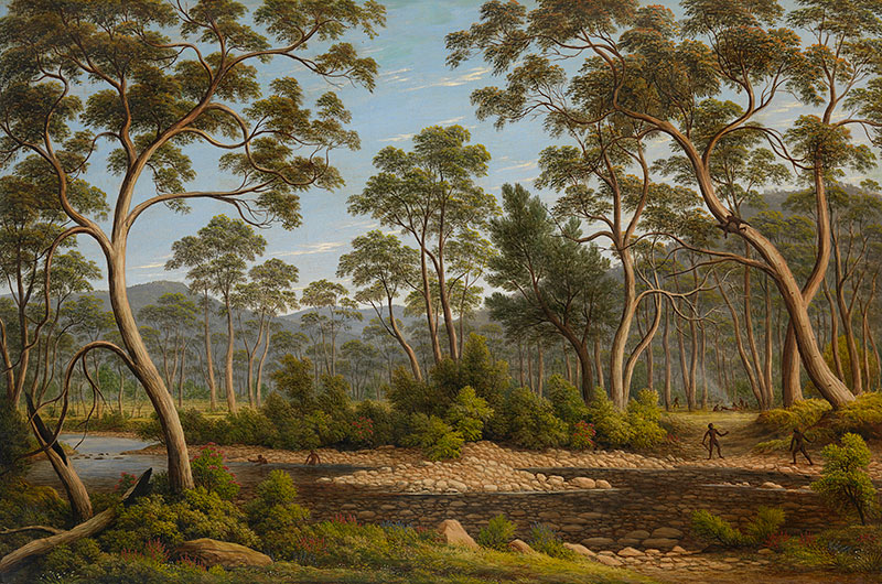 John Glover, The River Nile Van Diemen’s Land, from Mr Glover’s farm, 1837, oil on canvas. National Gallery of Australia, Felton Bequest, 1956