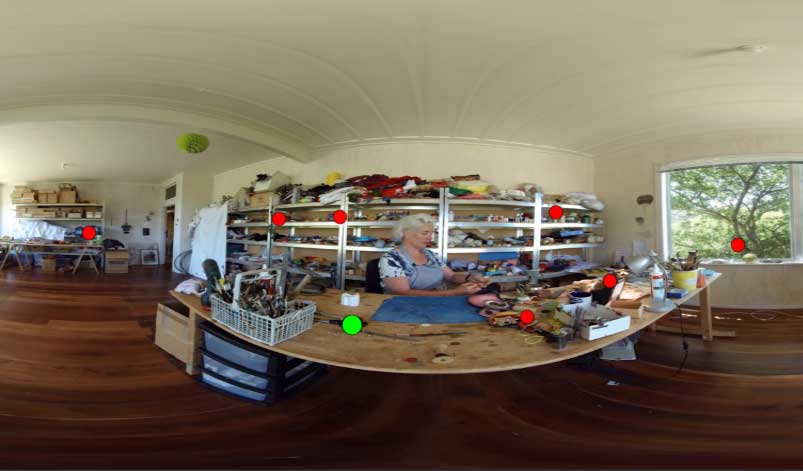 Meet Lisa Walker in her Workshop, 2018, 360-degree view VR artwork. Courtesy Brian Goodwin/I Want to Experience and Museum of New Zealand Te Papa Tongarewa