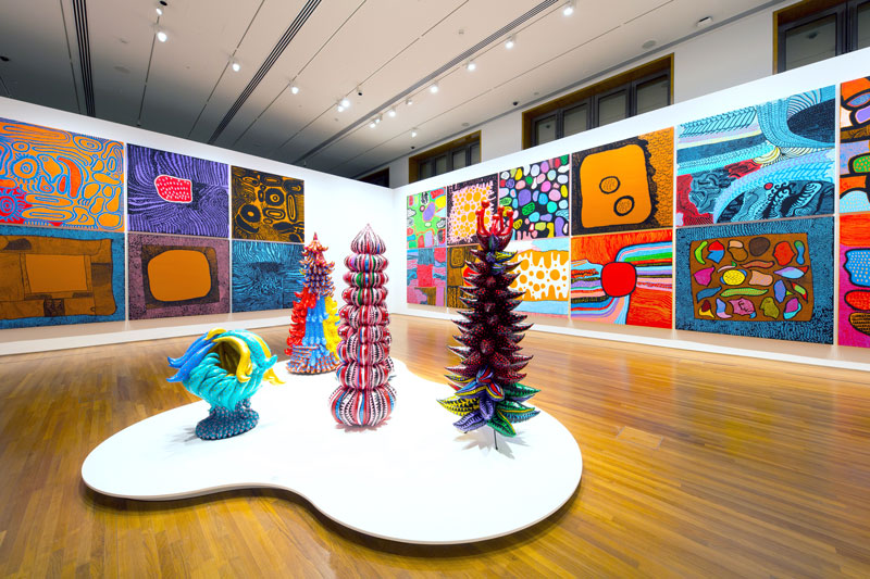 Yayoi Kusama, installation view, Yayoi Kusama: Life is the Heart of a Rainbow