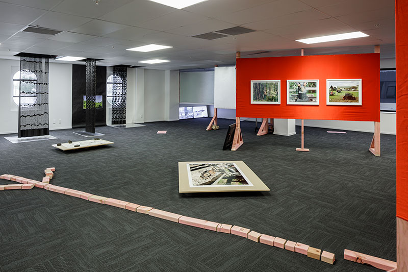 Installation view, Politics of Sharing / On Collective Wisdom, Artspace, Auckland. Photo: Sam Hartnett