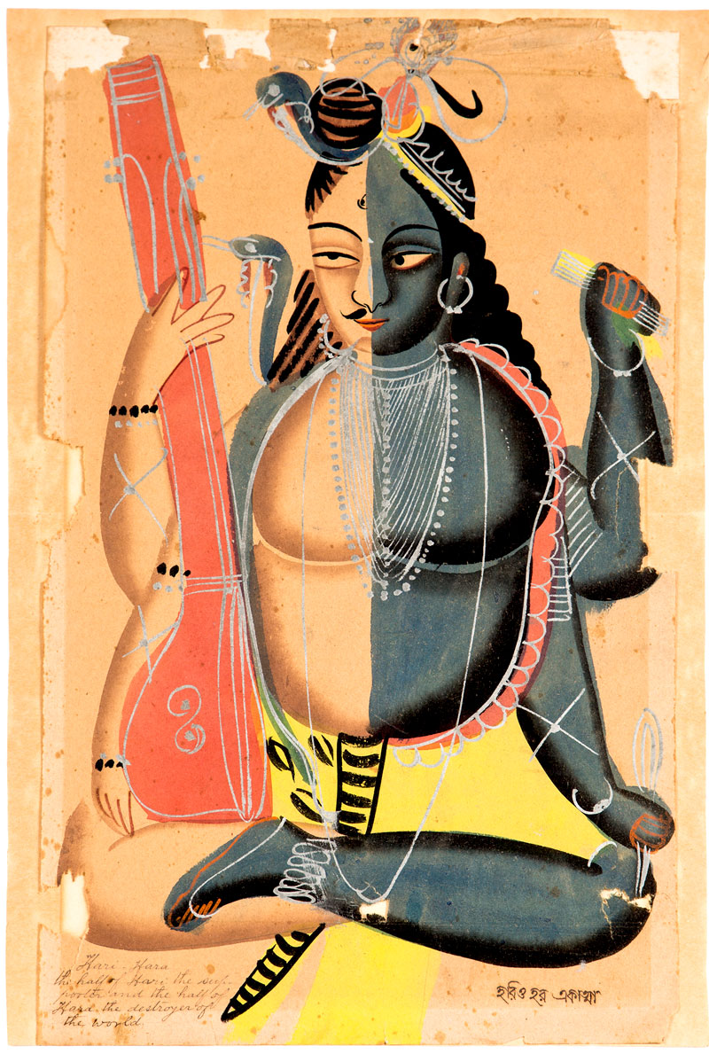 Kalighat, Hari-Hara, watercolour