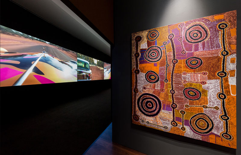 Installation view at Tarnanthi, Art Gallery of South Australia