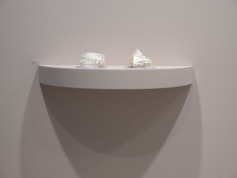 Janet Fieldhouse (Meriam Mir language group), Bands, 2012, flexible porcelain two parts. Collection of The University of Queensland. Reproduced courtesy of the artist and Vivien Anderson Gallery, Melbourne. Photo: Carl Warner