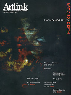 Cover of Editorial: Australasian artists' responses to death