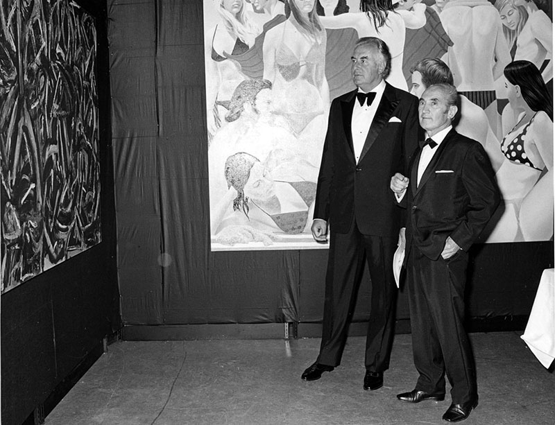 The Hon. (Edward) Gough Whitlam PM and Franco-Belgiorno-Nettis at the opening of the inaugural Biennale of Sydney  (1973) . Courtesy Biennale of Sydney