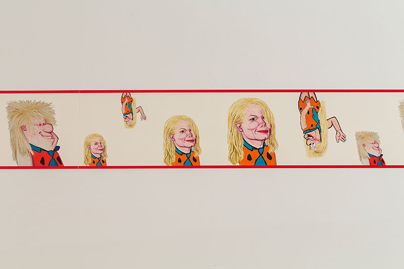 Terri Bowden, Untitled, 2018, printed wallpaper. Courtesy the artist & Creative Growth Commissioned by Campbelltown Arts Centre. Photo: Document Photography