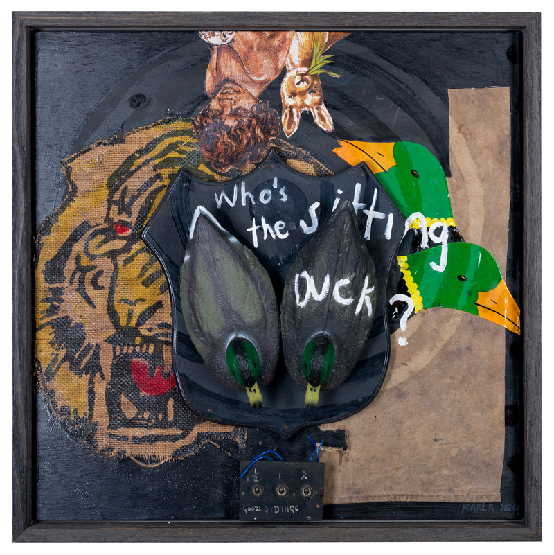 Karla Dickens, Sitting Duck, 2020, mixed media. Photo: Mick Richards © Karla Dickens, courtesy Andrew Baker Art Dealer