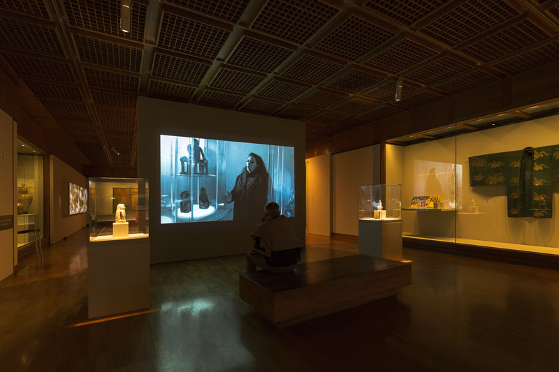 Francisco Camacho Herrera, Parallel Narratives, 2015-17, video. Installation view, Art Gallery of New South Wales. Courtesy the artist; Asia Art Archive, Hong Kong; The Cube Project Space, Taipei. Presentation at the 21st Biennale of Sydney was made possible with generous assistance from the Mondriaan Fund. Photo: Document Photography