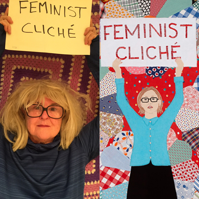 Melinda Rackham, Remaking Adrienne Doig: Feminist Cliché (Dresden Plate), 2012. Courtesy and © the artist