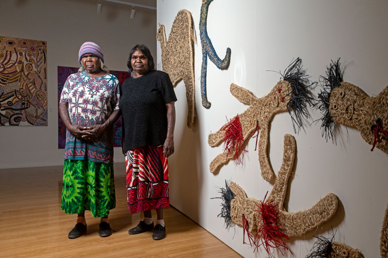 Nancy Jackson and Judith Chambers, Tjampi weavers