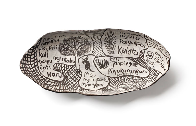 Tjunkaya Tapaya (Pitjantjatjara people), born 1947, Antalya, Northern Territory, Nintintjaku, 2019, Pukatja (Ernabella), South Australia, ceramic. Courtesy the artist and Ernabella Arts