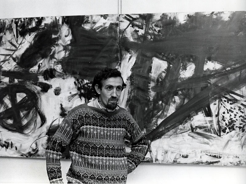 Frank Watters at Tony Tuckson's first exhibition at Watters Gallery in 1970