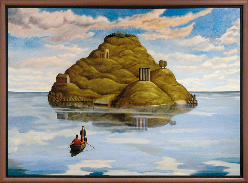 David Keeling, To the Island,1990, oil on linen. Collection: David Ellison