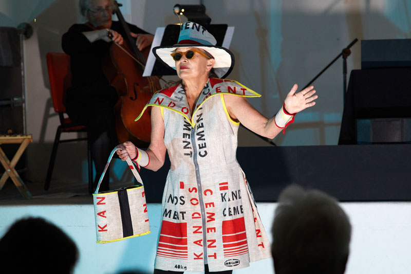 Susan Barling, The Cement Bag Dress Project. Photo: Ian Hobbs