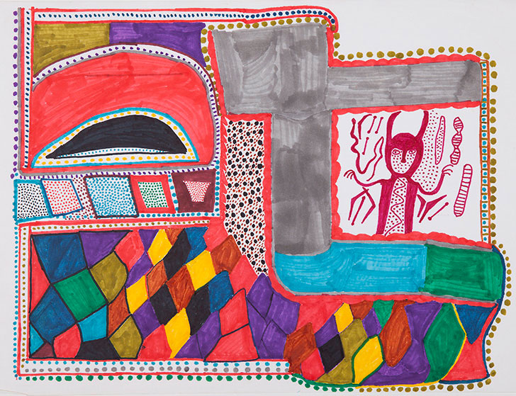Ngarra Agula, c.1998–99, texta drawing