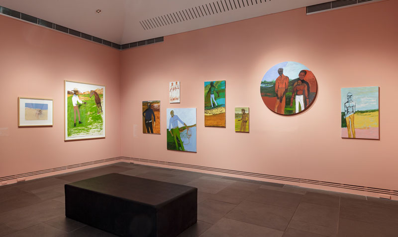 Works by Nyaparu (William) Gardiner, installation view, Tarnanthi: Festival of Contemporary Aboriginal & Torres Strait Islander Art 2019, Art Gallery of South Australia. Photo: Saul Steed