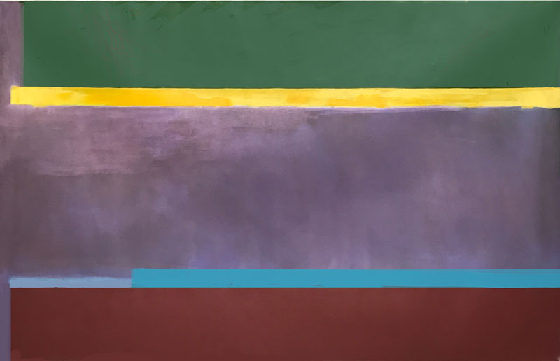 Virginia Cuppaidge, Mauve River, 1972, acrylic on canvas. Courtesy the artist