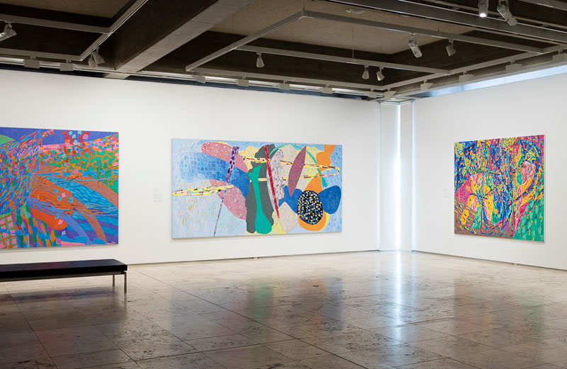 Installation view, Virginia Cuppaidge: The Nature of Abstraction. Courtesy Newcastle Art Gallery